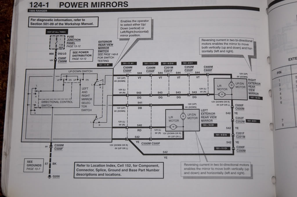 Power mirror wiring help - Ranger-Forums - The Ultimate Ford Ranger