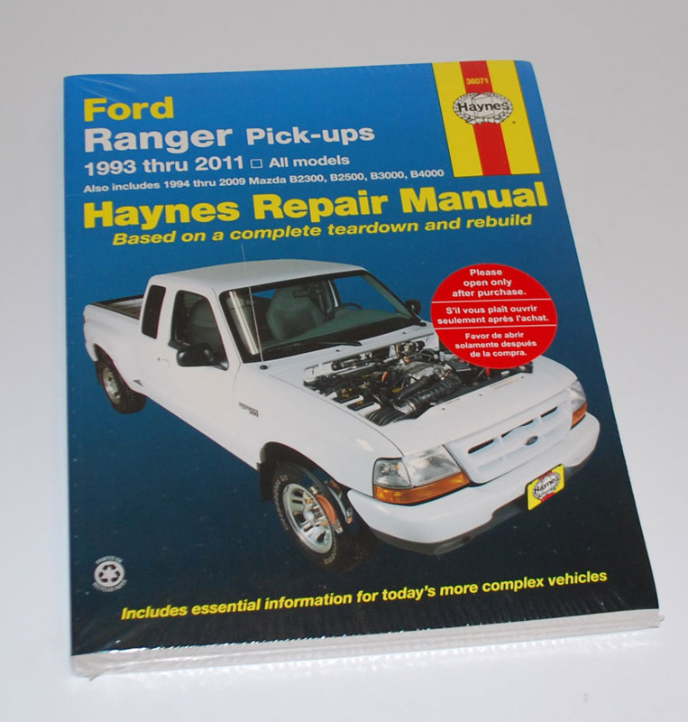 Haynes repair manual ford ranger 1993 thru 2005 #7