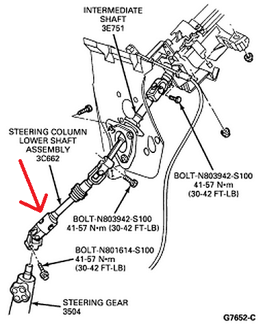 Ford ranger intermediate steering shaft #6